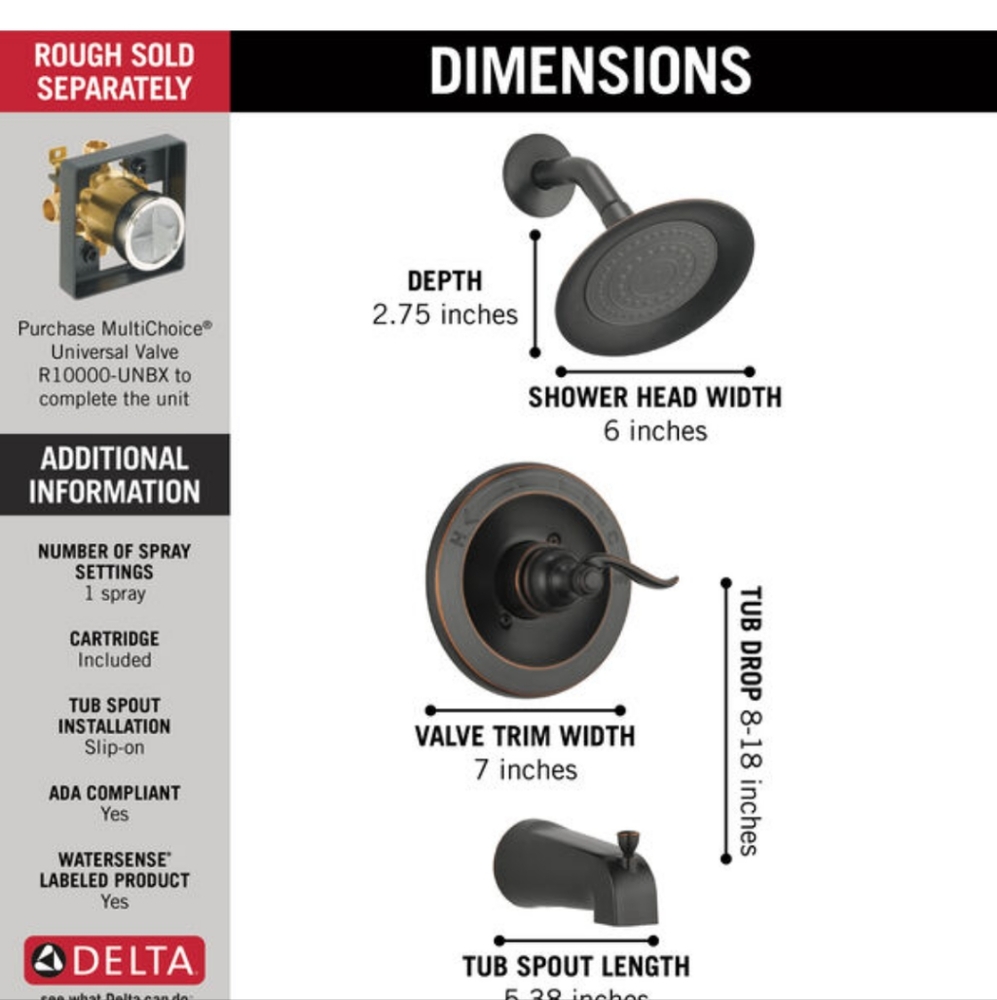 BATHROOM FAUCET SET BY DELTA